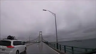 Crossing the Mighty Mackinac Bridge (Southbound)