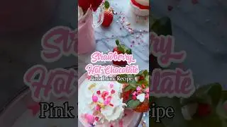 Рецепт розового напитка &laquo;Клубничный 🍓 горячий шоколад 🍫&raquo;