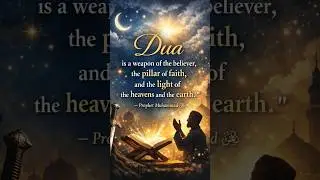 Dua is a believer&rsquo;s weapon and the light of faith. ✨🙏