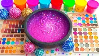 Satisfying Video DIY Making Slime Mixing Toothpaste Eyeshadow Makeup Cosmetics ASMR Slime Relax