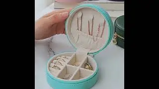 LEATHER TRAVEL JEWELRY ZIPPER CASE