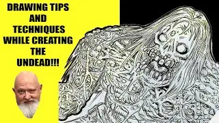 ART TIPS, TRICKS and TECHNIQUES while we DRAW ZOMBIES PART 2!!
