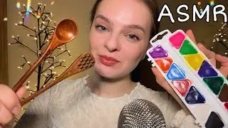 ASMR 🎧 Super Tingly Mouth Sounds 💋 (paint🎨, spoon 🥄 , massage💆🏼‍♀️)