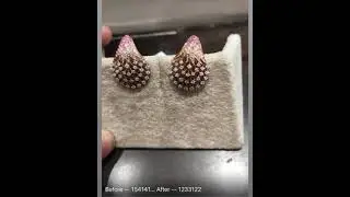 Ruby and diamond earrings from Tanisq