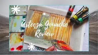 Painting with Gouache for the first time// Arteza//Plein air painting//Review