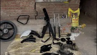 Puri Bike Ka Complete Makeover | Har Part Khola, Har Part Paint Kiya #youtubeshorts #viral #bike 