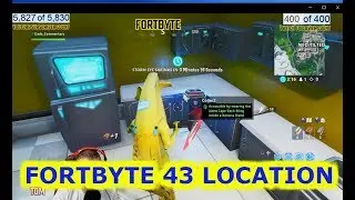 Fortnite Fortbyte #43 Location - Accessible by wearing the Nana Cape Back Bling inside Banana Stand