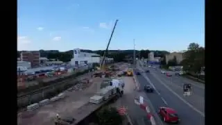 Time-lapse video: construction of new MetroBus bridge in South Bristol