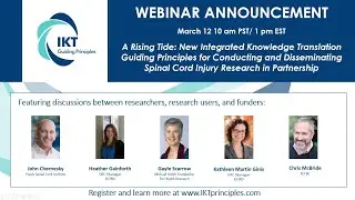 Integrated Knowledge Translation (IKT) Guiding Principles for Spinal Cord Injury (SCI) Research
