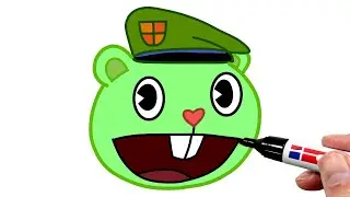 How to Draw Flippy From Happy Tree Friends