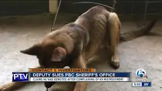 Deputy claims he was demoted after complaining about treatment of K-9 officers