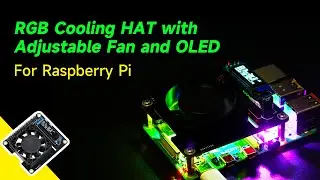 Raspberry Pi RGB Cooling HAT with OLED display for 4B/3B+/3B