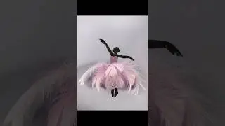 dancing girl/ feather craft/ ballet dancing girl using feathers #feathercraft #dancinggirl #shorts