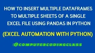 Export Multiple DataFrames to Multiple Sheets in Excel using Python | Automate Excel with Python