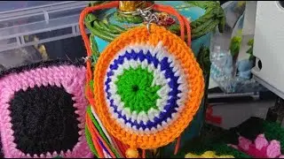 kiran is live Granny square  crochet pattern 🧶 animal keyring 🦁 tricolour keyring designs 🤗