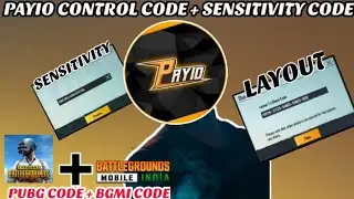 PAYIO LAYOUT CODE AND SENSITIVITY CODE | PUBG + BGMI CODE | PAYIO SENSITIVITY SETTINGS | EAGLEXARMY
