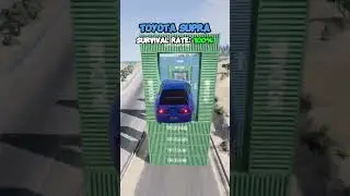 EXTREME SURVIVAL CHANCE TEST! 😱 | Realistic AI Car Crash Destruction #shorts