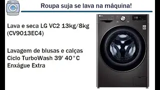 Lava e Seca Smart LG VC2 13kg/8kg com AIDD (CV9013EC4) - Ciclo TurboWash 39'