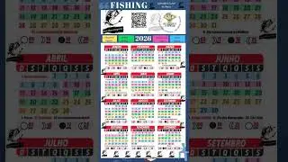 Calend&aacute;rio lunar Pesca 2026 #pescadoresdasgerais