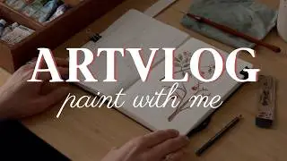 Art Vlog: Dipingo nel mio sketchbook + organizzo i miei acquerelli e gouache - Dipingi con me