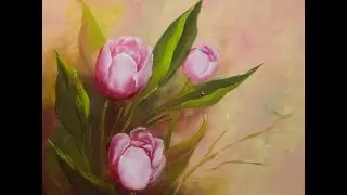 Fundo de tela para pintar Tulipas