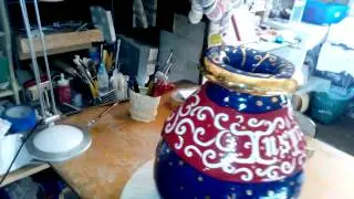 Ceramic Wishing Bottle - part 4 - Real Gold - Ceramic artist Astrid Gotuzzo