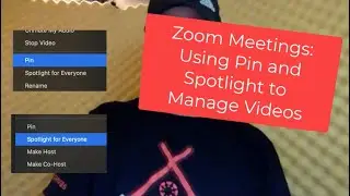 Pinning and Spotlighting Video in a Zoom Online Meeting