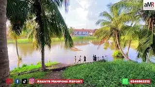 The deplorable condition of 'Tadie Kwasi'.Drains discharging into it.Developers constructing near it