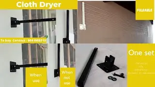 Space Saving Cloth Dryer | Metal Wall Mount Cloth Dryer | Foldable Wall Mount Cloth dryer