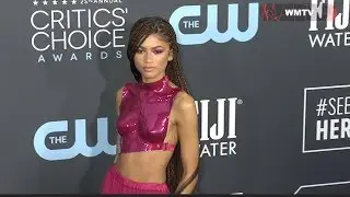 Zendaya arrives at 2020 Critics' Choice Awards