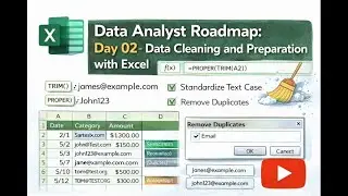 Data Analyst Roadmap: Day 02-Data Cleaning and Preparation with Excel #dataanalystroadmap