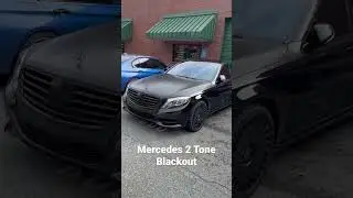 Mercedes S550 2 Tone Wrap in Satin and Gloss Black! #atlanta #carwrap #vinylwrap #mercedes