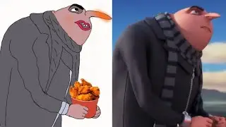 Fake purple minion Despicable me 2 (2013)Hd funny drawing meme catun videos 