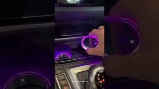 LED Cup Holder Lights &ndash; 2pcs USB Rechargeable Car Coasters with 7-Color Ambient Lighting