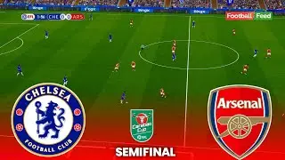 Chelsea vs Arsenal | EFL Carabao Cup 2025/26 Semi-Final | PES 2021 Simulation