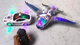 Unboxing gear plane 3D lighting police car rc fomous car rc available car review test 