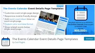 The Events Calendar Event Details Page Templates