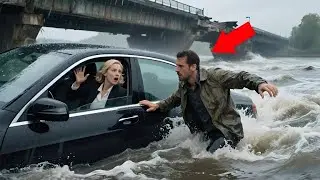 Struggling Single Dad Saves Millionaire from Car Falling Off Bridge&mdash;Her Next Move Shocks Everyone