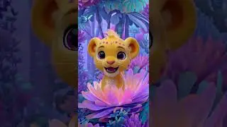 Sweet Baby Lion Story 🦁✨ | Colorful 3D Kids Cartoon | #shorts  #shortvideo #cute #funny #cute