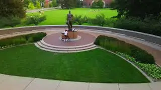 Epic bike ride across Michigan State University (MSU) campus -- 4K drone footage