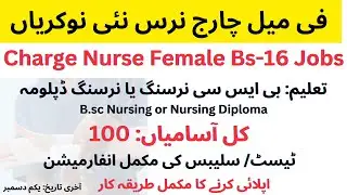 Charge Nurse Female Jobs 2023 in PPSC