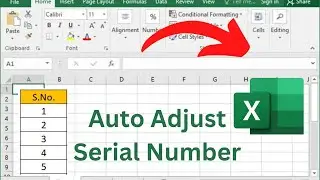 Auto Correct/ Adjust Serial No. in Excel |**TechLearning_Hub: Learn Excel**|