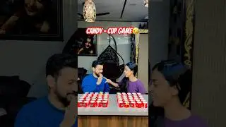Where Is the Candy? 😬 | Cup Game With Sister #funshorts #viralshorts #funnyfamilygames #familyfun