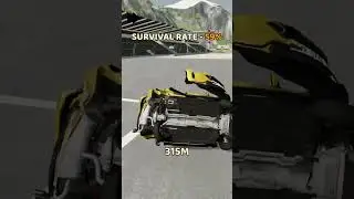 Mega Ramp Jump: Which Car floats? #beamng #beamngdrive #gaming #megaramp #satisfying