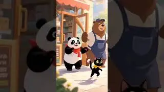 Cat and panda steal from store 😂😂 #ai #cat #youtube #cute #yt #steal #store