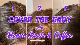 BEST NATURAL Henna Recipe to Cover Gray Hair using Beets, Coffee & Tea!  (4K HD)