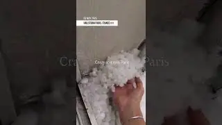 A powerful hailstorm hit the capita Parisl, causing sudden flooding ⛈ #hailstorm#paris#france#