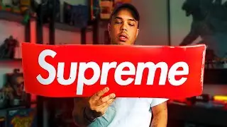 Supreme uncut box logo skateboard deck