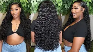 Installing A Wig Fresh Out The Box 😱 | Pre Plucked HD Lace Loose Deep Wave Wig ft. Wiggins Hair 🔥