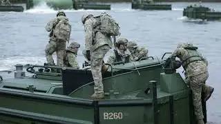 South Dakota Army National Guard conducts wet gap crossing at Camp Ripley